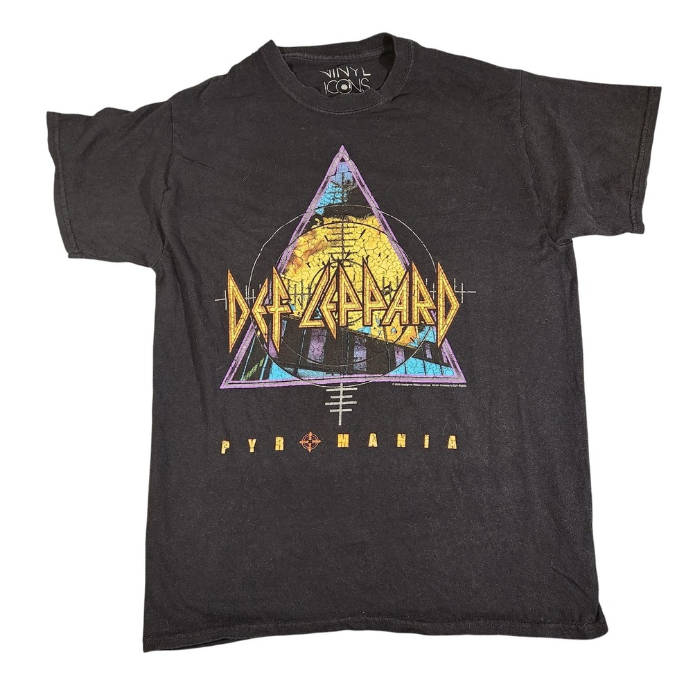 Def Leppard Shirt Mens World Tour 1983-84 80's Pyromania Rock Band Concert Small